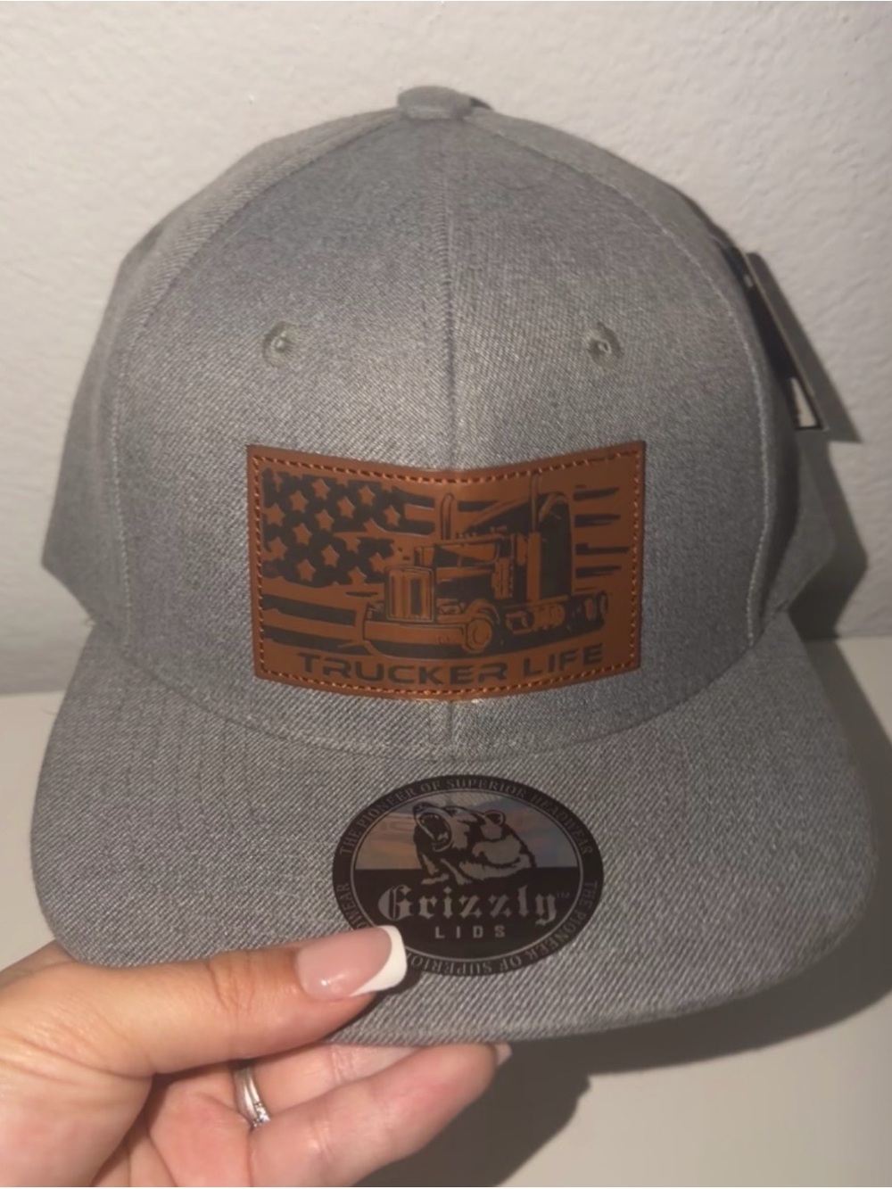 Gray USA Embroidered Snapback Hat